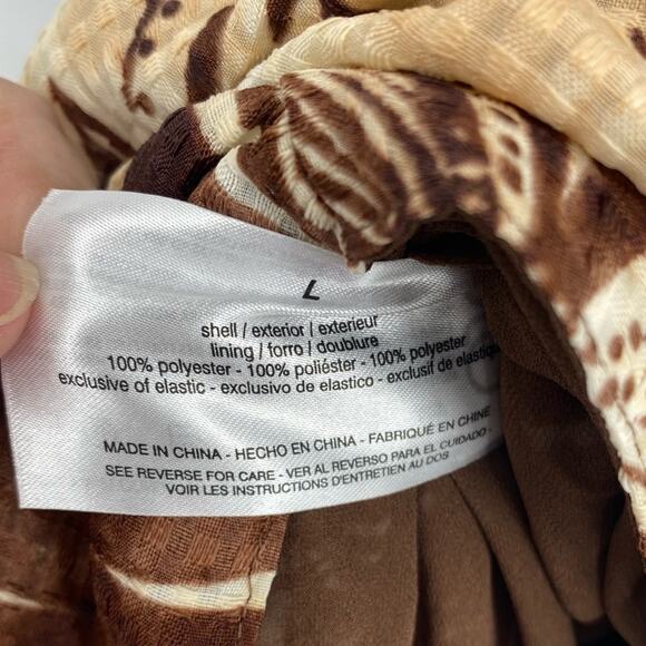 Sam Edelman Women’s Dress Large Jennie Printed Smocked Slit-Front Halter Midi - Picture 11 of 12